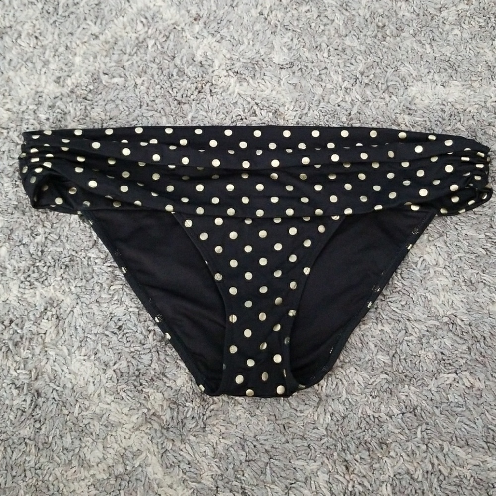 Gold and black polka dots